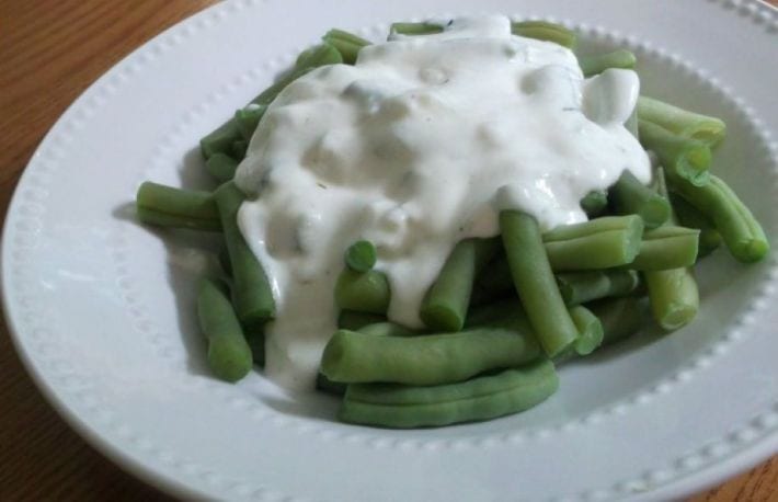 Fasole verde cu smântână