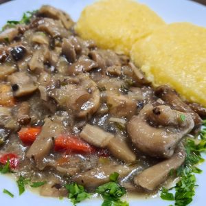 Tocanita de hribi si ciuperci de padure cu mamaliguta