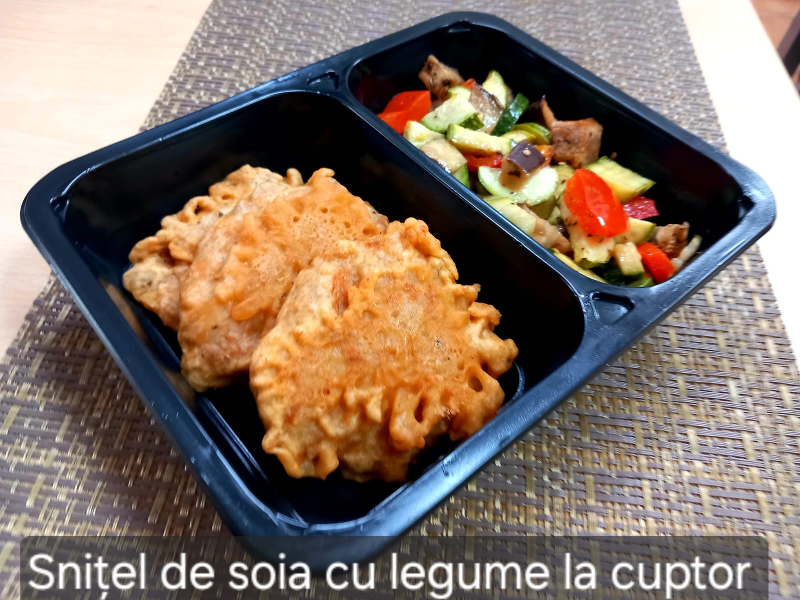 Snitel de soia si legume la cuptor/ tigaie