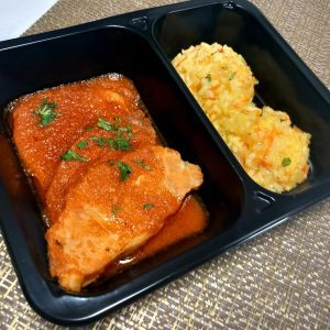 Cotlet de porc in sos rosu si piure