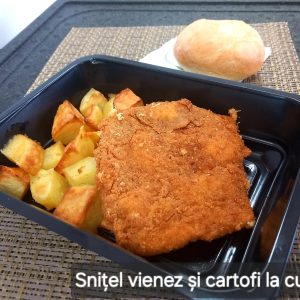 Snitel vienez cu cartofi la cuptor